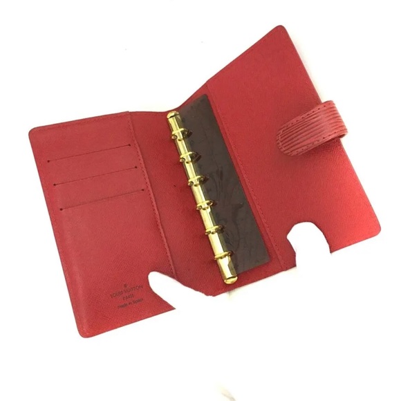 Authentic Louis Vuitton Red Leather Epi Agenda PM - Picture 7 of 8